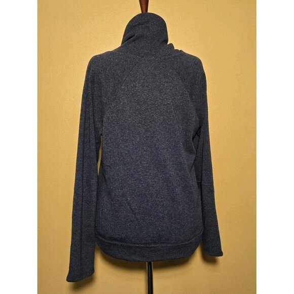 Cable & Gauge Women XL Gray Turtle Cowl Neck Sweater Sweatshirt Cozy Thumb Holes - Picture 2 of 9